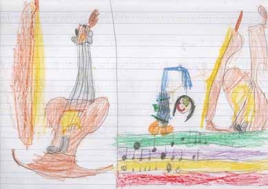 drawing of guitar by a child